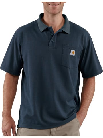 CARHARTT  Polo "Midweight S/S 106685" in Blau