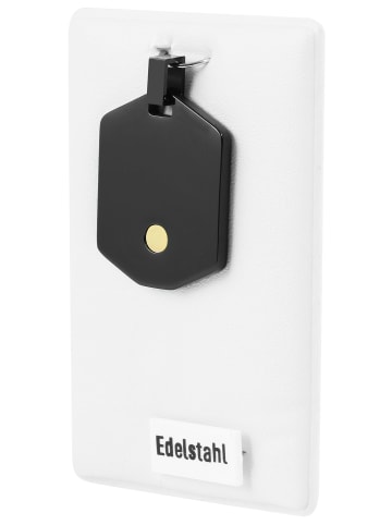 Adeliás Unisex Anhänger aus Edelstahl in schwarz