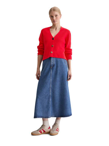Marc O'Polo V-Neck-Cardigan relaxed in Bright Red