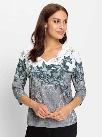 WITT WEIDEN Print-Shirt in petrol-schwarz-bedruckt