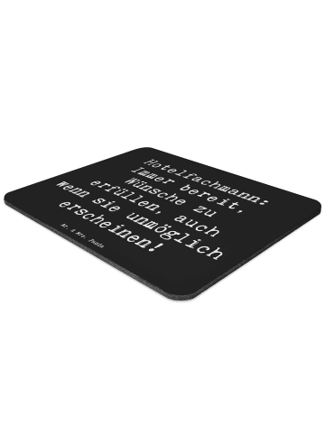 Mr. & Mrs. Panda Mouse Pad Spruch Hotelfachmann Zauber mit Spruch in Schwarz