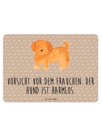 Mr. & Mrs. Panda Blechschild Hund Flauschig mit Spruch in Hundeglück