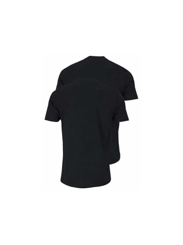 OLYMP  V-Kragen T-Shirt in schwarz