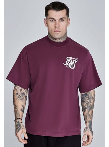 SikSilk T-Shirt Logo in Burgundy