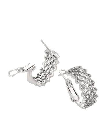 faina Women Huggie Earrings in Silver
