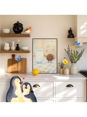 Mr. & Mrs. Panda Poster Milch Keks Design ohne Spruch in Weiß