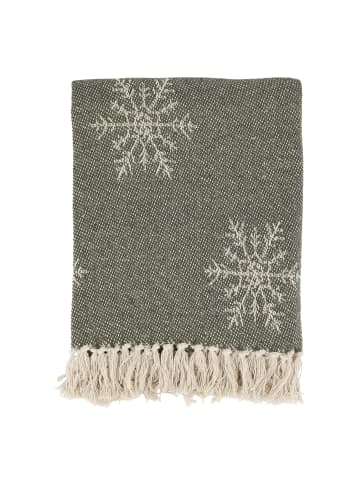 Chic Antique Aix Plaid Garnüberschuss mit Eiskristallen in oliv