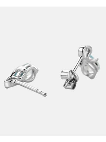 Diamant L'éternel Ohrringe aus 585 Weißgold mit Topas