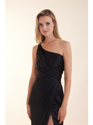 LAONA Kleid Bohemian Satin Dress in Black