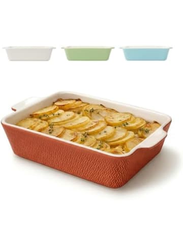 Praknu Auflaufform Keramik Rot 28cm – Backofen 280°C & Mikrowelle