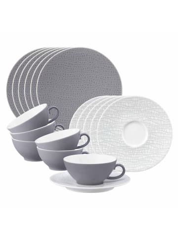 Seltmann Weiden 18er Set Teeservice Life Fashion in Elegant Grey