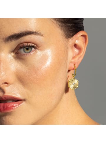 Luxenter Ohrringe mit funkelnden Zirkonia-Steinen, in 18 Karat Gelbgold – Rira