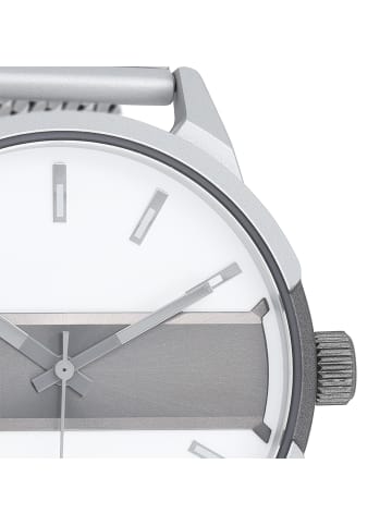 Oozoo Analog-Armbanduhr Oozoo Timepieces silber extra groß (ca. 48mm)