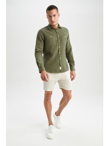 DeFacto Langarmshirt MODERN FIT in Khaki