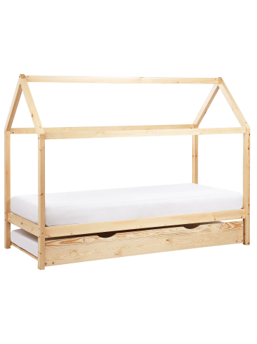 Beliani Kinderbett CRILLON in Braun - (W) 210 x (H) 162 x (L) 99 cm