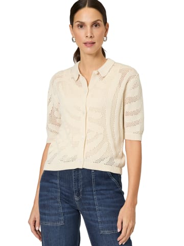 Zero  Strickjacke gehäckelt Knopfleiste in Eggnog