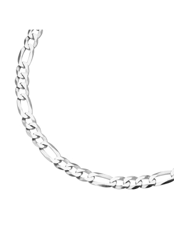 Smart Jewel Kette Figarokette 3/1 Diamantiert, Massiv in Silber