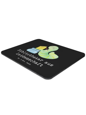 Mr. & Mrs. Panda Mouse Pad Bibliothekar Leidenschaft mit Spruch in Schwarz