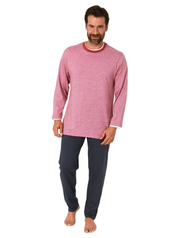 NORMANN langarm Schlafanzug Pyjama - 78025 in rot