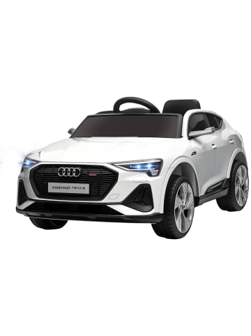 HOMCOM 12V Elektrofahrzeug Audi E-tron weiß