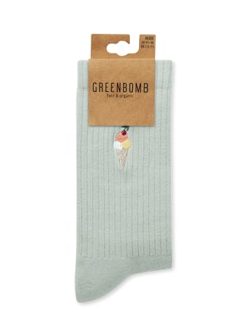 GreenBomb Tennis Socks Ice Waffle in Muted Mint