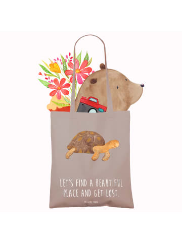 Mr. & Mrs. Panda Schultasche Schildkröte MHerzieren mit Spruch in Braun Pastell