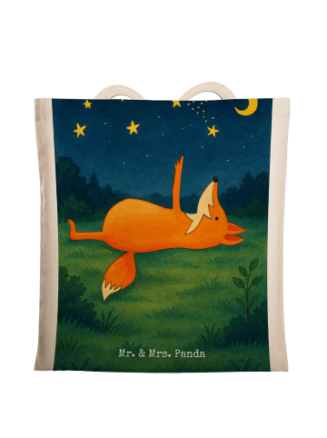 Mr. & Mrs. Panda Schultertasche Fuchs Sterne Design ohne Spruch in Weiß