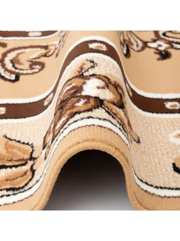 Pergamon Orient Velours Teppich Läufer Trendline in Beige