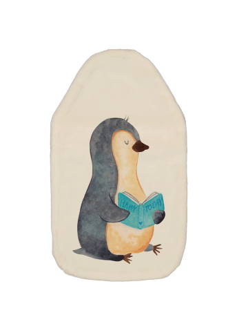 Mr. & Mrs. Panda Bettflasche Pinguin Buch ohne Spruch in Weiß