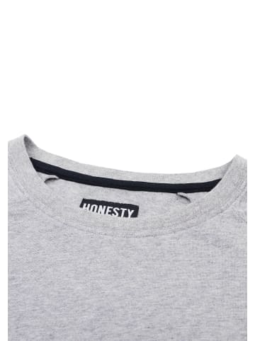 HONESTY RULES Longsleeves " Raglan Slit " in grey-mel