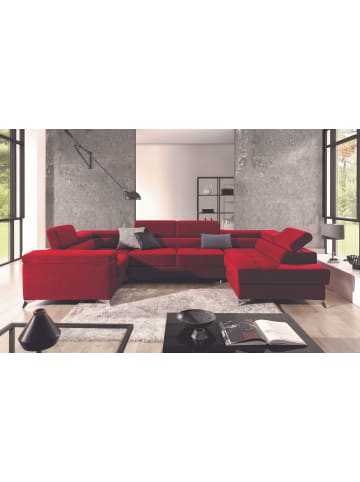 MF Design Tiya Recamiere Rechts in Rot -  (L) 342 x (B) 342 x (H) 88 cm