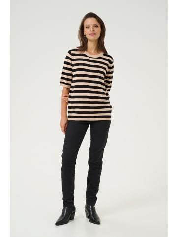 Kaffe Strickpullover KAlizza Regular fit in Smoke Gray/Black Deep Stripe