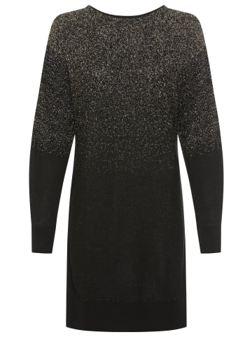 Laura Scott Strickkleid in schwarz-goldfarben
