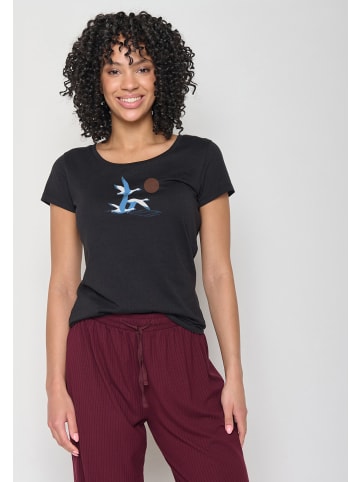 GreenBomb T-Shirt Animal Goose Family in Schwarz