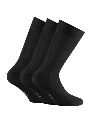Rohner Socken 3er Pack in Schwarz