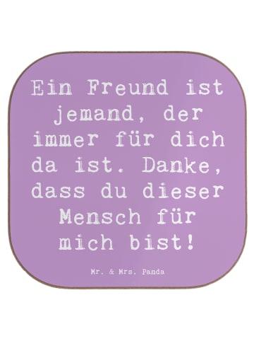 Mr. & Mrs. Panda Unterleger Spruch Freund fürs Leben mit Spruch in Lavendeltraum