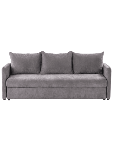 Beliani Schlafsofa HOLSEN in Braun/Schwarz - (W) 222 x (H) 90 x (L) 100 cm