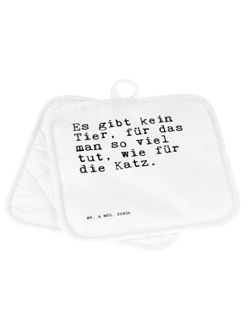 Mr. & Mrs. Panda Ofenhandschuhe Es gibt kein Tier,... mit Spruch in Weiß