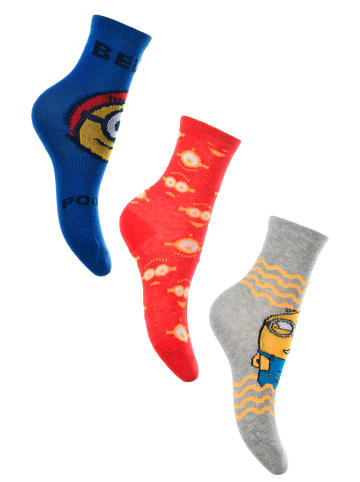 Minions 3er-Set: Socken Strümpfe in Mehrfarbig