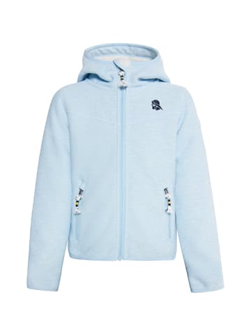 Schmuddelwedda Jungs Strickfleeceblouson in Eisblau Melange