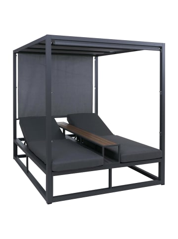 MCW Lounge-Gartenliege P81, Dunkelgrau, Polster dunkelgrau