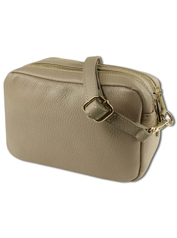 Toscanto Leder Umhängetasche Toscanto Tasche beige, taupe ca. 22cm