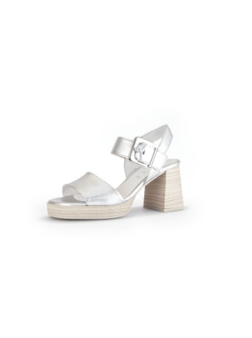 Gabor Fashion Plateau Sandale in silber