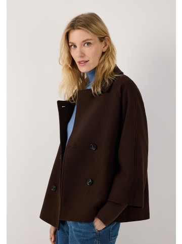 More & More stylishe A-Shape-Caban-Jacke in espresso brown