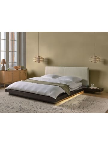 Beliani Doppelbett ZEN in Braun/Weiß - (W) 308 x (H) 86 x (L) 229 cm