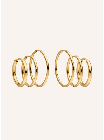 PURELEI 3er-Set Creolen Echo Gold