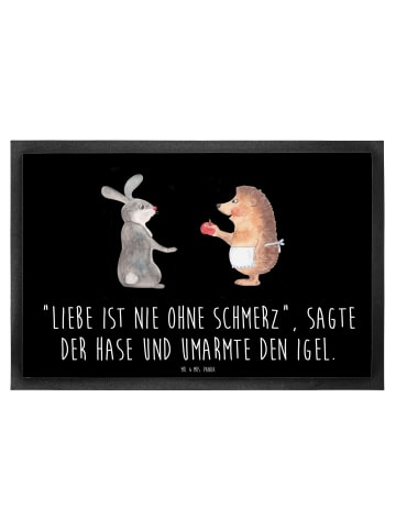Mr. & Mrs. Panda Türmatte Hase Igel mit Spruch in Schwarz