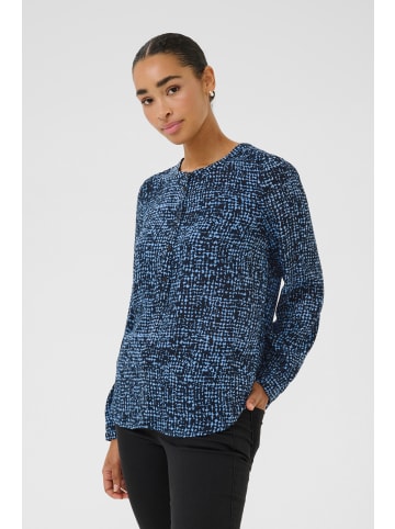 Kaffe Bluse langarm KApollie Regular fit in Midnight/Blue Graphic Dot