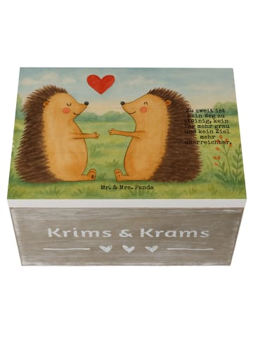 Mr. & Mrs. Panda Aufbewahrungsbox Hochzeit Igel Design mit Spruch in Weiß