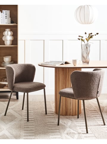 Beliani 2er-Set Esszimmerstuhl MINA II in Braun